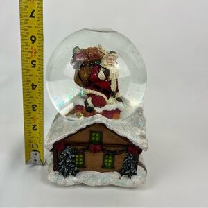 Santa musical snow globe